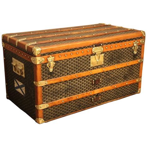 vintage goyard steamer trunk|goyard trunks.